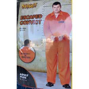 Spirit Halloween Escaped Convict Halloween Costume Size XXL
